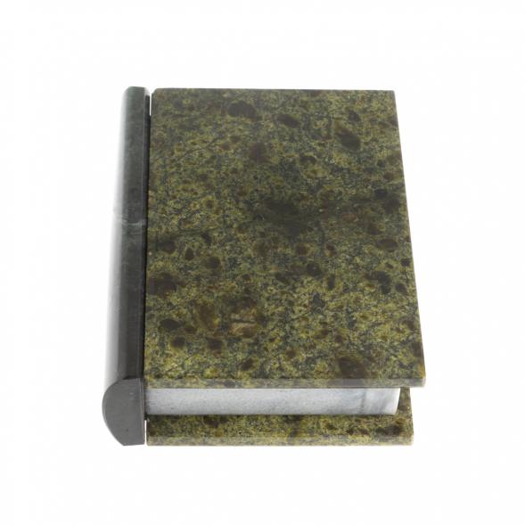 Шкатулка в виде книги &amp;quot;Книжка&amp;quot; камень змеевик малая 9,5x8x3 см 112089