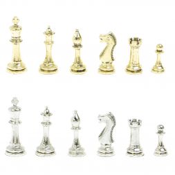 Шахматы "Стаунтон" доска 40х40 см из змеевика