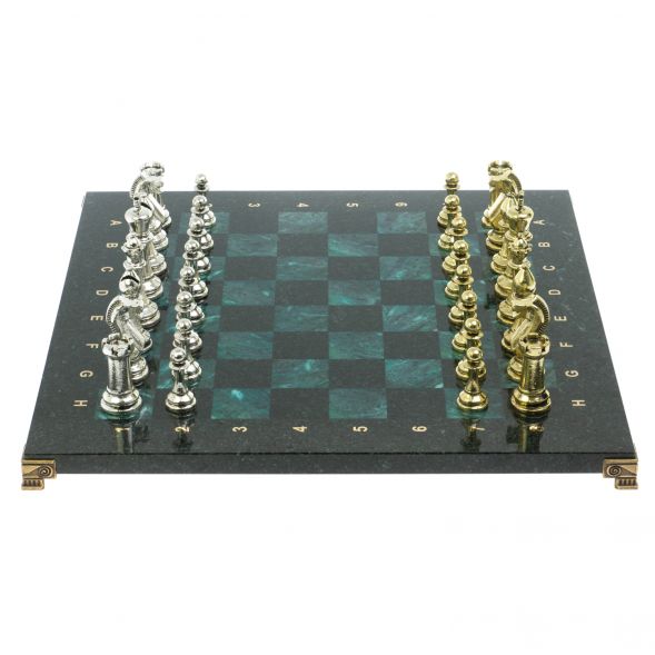 Шахматы &amp;quot;Стаунтон&amp;quot; доска 40х40 см из змеевика 128247