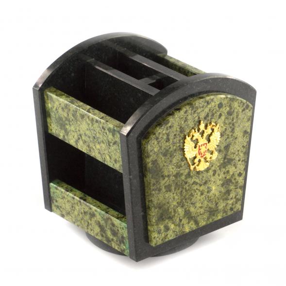 Набор канцелярский органайзер с часами и гербом РФ вращающийся 121244