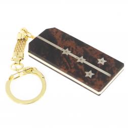 Брелок погон &amp;quot;Капитан&amp;quot; камень обсидиан