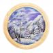 Панно каменное на тарелке из дерева &amp;quot;Зимний пейзаж&amp;quot; 40 см 111127