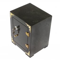 Сейф средний из черного змеевика 19х16х24 см