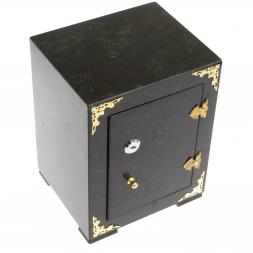 Сейф средний из черного змеевика 19х16х24 см