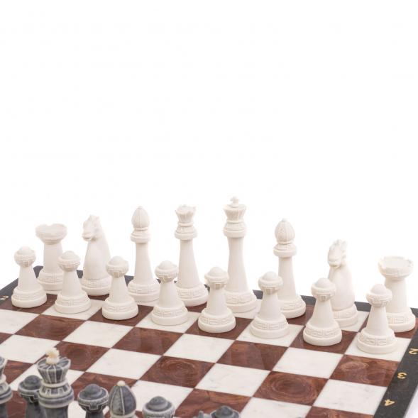 Шахматы &amp;quot;Стаунтон&amp;quot; из мрамолита 40х40 см лемезит / мрамор 126452