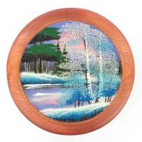 Тарелка декоративная "Зима" 25 см каменная крошка