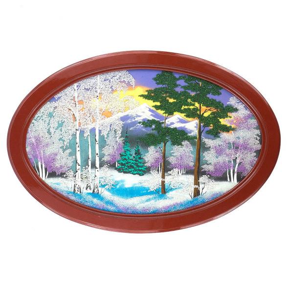 Панно овальное &amp;quot;Зима&amp;quot; 60х40 см 119656