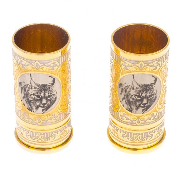 Набор из двух стопок &amp;quot;Рысь&amp;quot; 40 мл Златоуст 125705