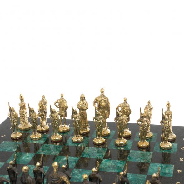 Шахматы подарочные &amp;quot;Русские&amp;quot; доска 40х40 см шабровский змеевик 126834