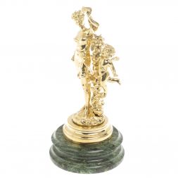 Бронзовая статуэтка "Весна" на шабровском змеевике