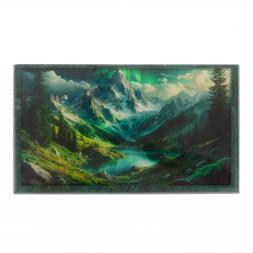 Шкатулка &amp;quot;Горный пейзаж&amp;quot; из змеевика 18х10х8,5 см