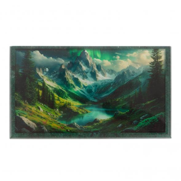 Шкатулка &amp;quot;Горный пейзаж&amp;quot; из змеевика 18х10х8,5 см 130033