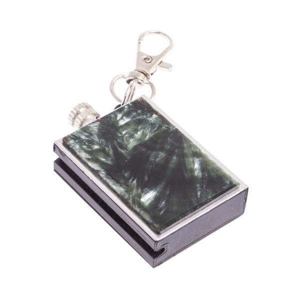 Брелок огниво &amp;quot;Вечная спичка&amp;quot; с накладкой из камня серафинит 2,8х1,3х5 см 126684