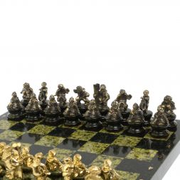 Шахматы &amp;quot;Спортивные&amp;quot; из бронзы и змеевика