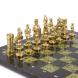 Шахматы подарочные &amp;quot;Камелот&amp;quot; из бронзы и змеевика 40х40 см 118058