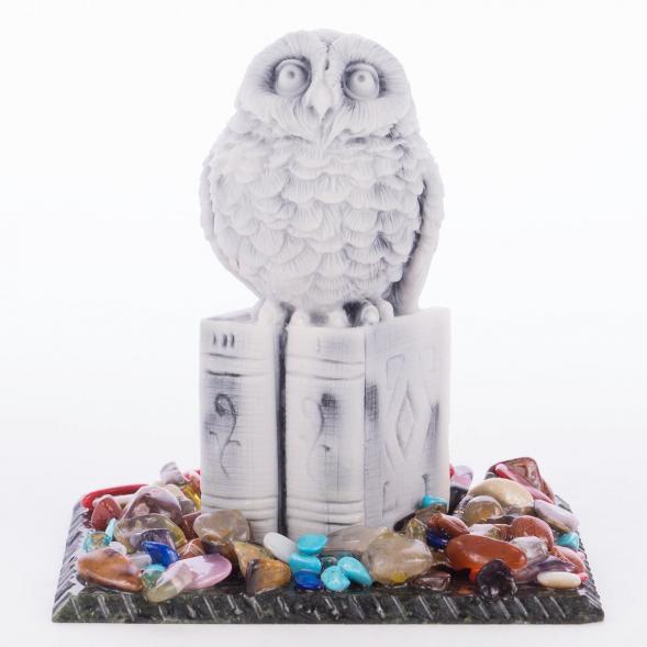 Сувенир &amp;quot;Сова на книгах&amp;quot; из мрамолита 119008