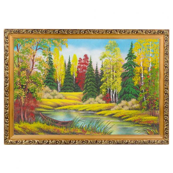 Картина &amp;quot;Осень&amp;quot; багет 40х60 см, каменная крошка 119658
