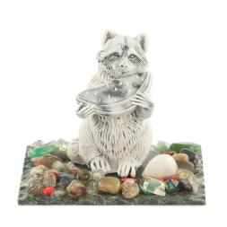 Сувенир "Енот с арбузом" из мрамолита