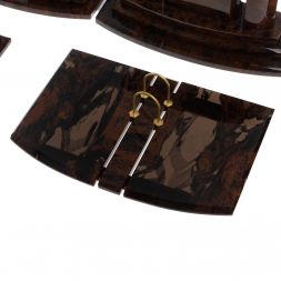 Настольный набор из коричневого обсидиана