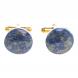 Запонки камень лазурит круглые 123834