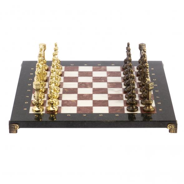 Шахматы &amp;quot;Ренессанс&amp;quot; доска 36х36 см мрамор, лемезит фигуры цвет бронза-золото 124883