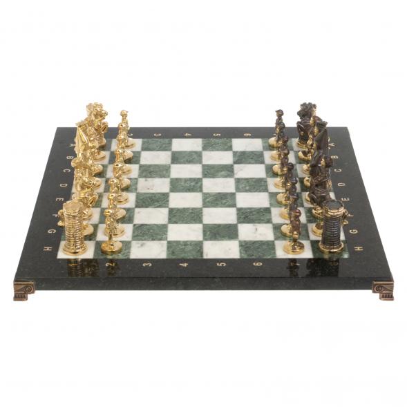 Шахматы подарочные &amp;quot;Камелот&amp;quot; из бронзы и мрамора 40х40 см 126836