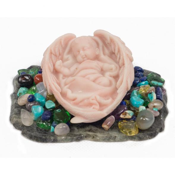 Сувенир &amp;quot;Ангел спящий в крыльях&amp;quot; из мрамолита 117708