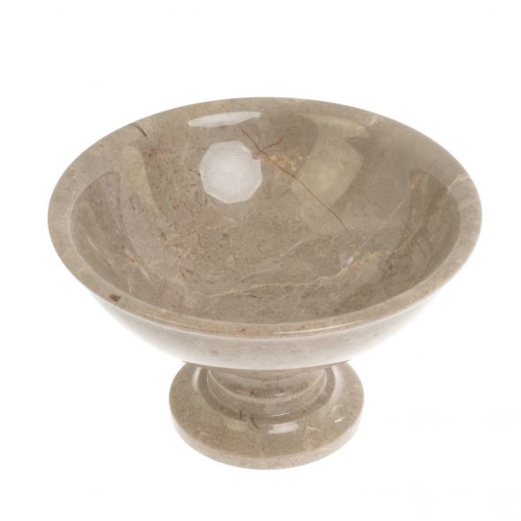 Конфетница из бежевого мрамора 17,5х17,5х11 см 127222