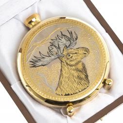 Фляжка с гравюрой &amp;quot;Лось&amp;quot; Златоуст