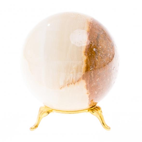 Шар из белого оникса 7 см (3) 124653