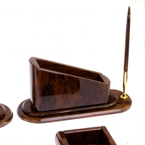 Настольный набор &amp;quot;Гренада&amp;quot; коричневый обсидиан 124722