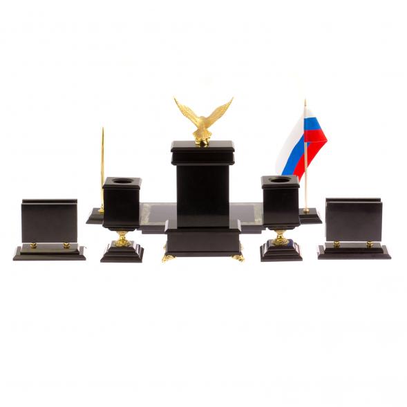 Письменный набор &amp;quot;Орел&amp;quot; камень офиокальцит 125311