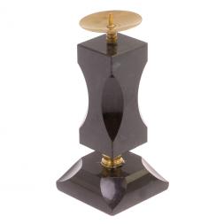 Подсвечник фигурный из черного мрамора