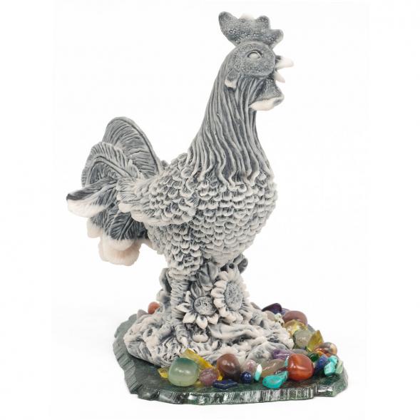 Сувенир &amp;quot;Петух в подсолнухах&amp;quot; из мрамолита 117302