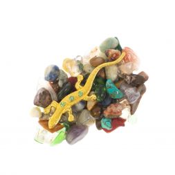 Магнит "Ящерица со стразами на самоцветах"