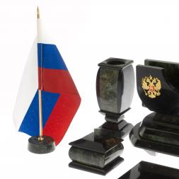 Письменный набор "Директор" камень змеевик 9 предметов