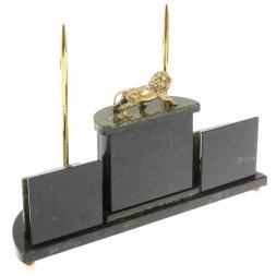 Письменный прибор &amp;quot;Лев&amp;quot; из змеевика