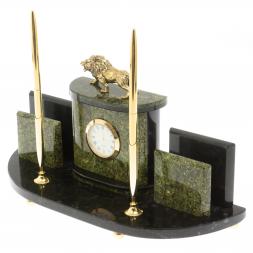 Письменный прибор &amp;quot;Лев&amp;quot; из змеевика