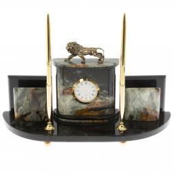 Настольный прибор &amp;quot;Лев&amp;quot; из офиокальцита