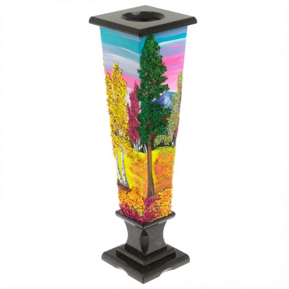 Ваза &amp;quot;Осень&amp;quot; из черного змеевика и каменной крошки 129966