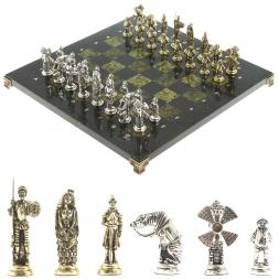 Шахматы "Дон Кихот" доска 36х36 см камень змеевик