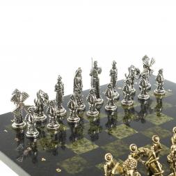 Шахматы "Дон Кихот" доска 36х36 см камень змеевик