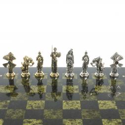 Шахматы "Дон Кихот" доска 36х36 см камень змеевик