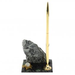 Подставка под ручку &amp;quot;Скала&amp;quot; магнезит змеевик