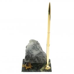 Подставка под ручку &amp;quot;Скала&amp;quot; магнезит змеевик