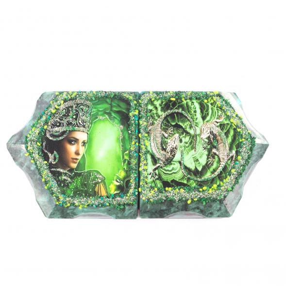 Шкатулка для украшений &amp;quot;Хозяйка медной горы / Две ящерицы&amp;quot; 20х10х7,5 см 121440