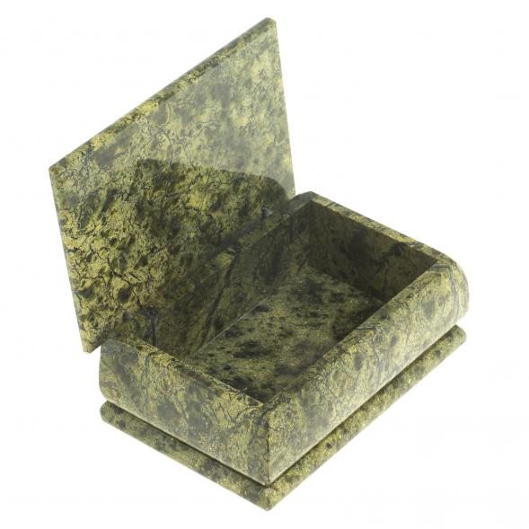 Шкатулка &amp;quot;Ларец&amp;quot; из змеевика 12х7,5х6 см 122826