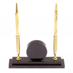 Часы настольные с двумя ручками камень лазурит