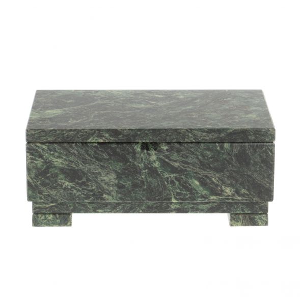 Шкатулка &amp;quot;Купюра&amp;quot; из темно-зеленого змеевика без зеркала 127148