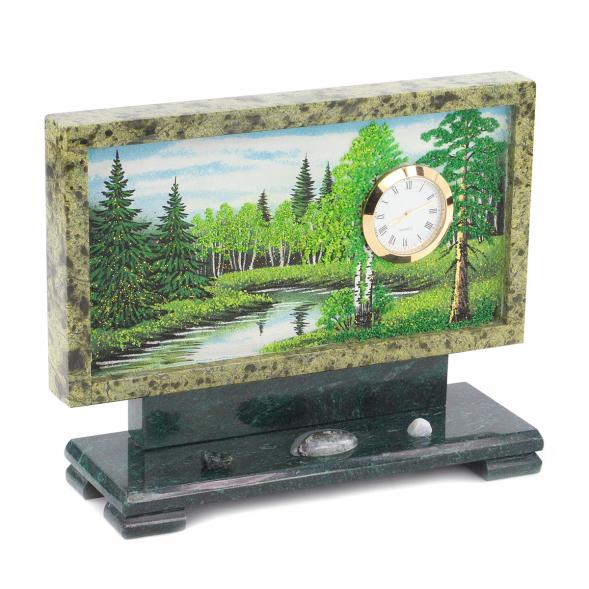 Часы с рисунком &amp;quot;Лето&amp;quot; змеевик 119759